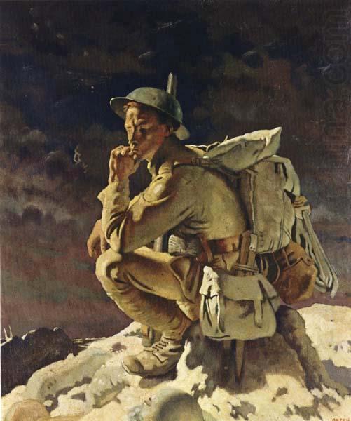 Sir William Orpen The Thinker on the Butte de Warlencourt china oil painting image